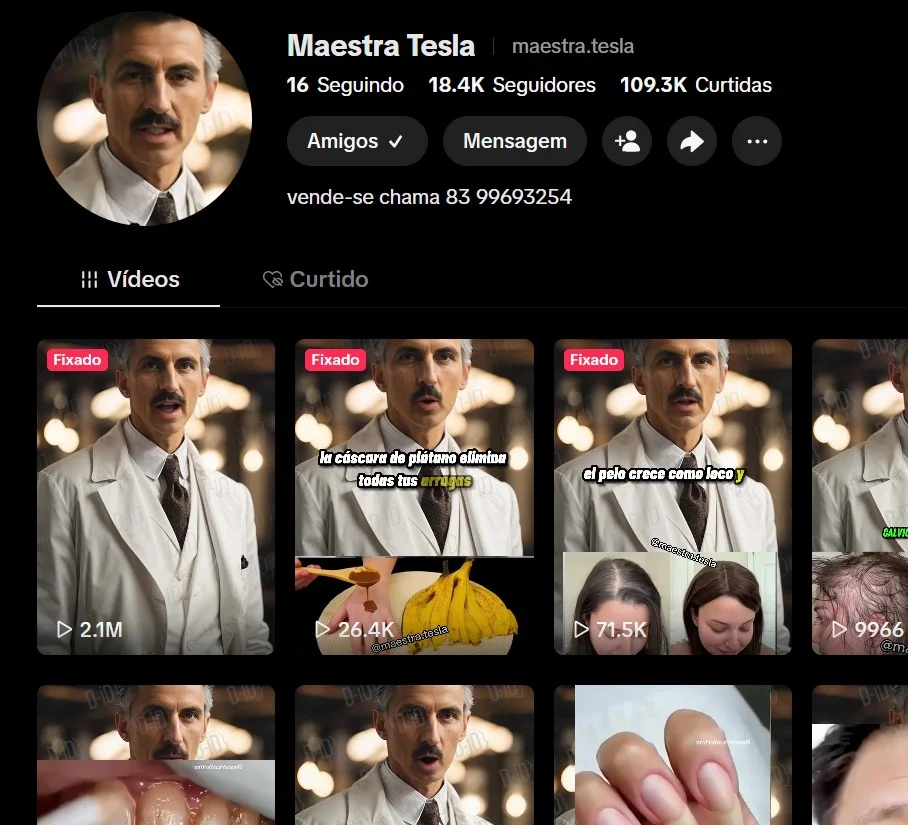 TikTok Promoção Conta Tiktok bem engajado 18,400 seguidores vender rapido nicho viral com 18 à venda