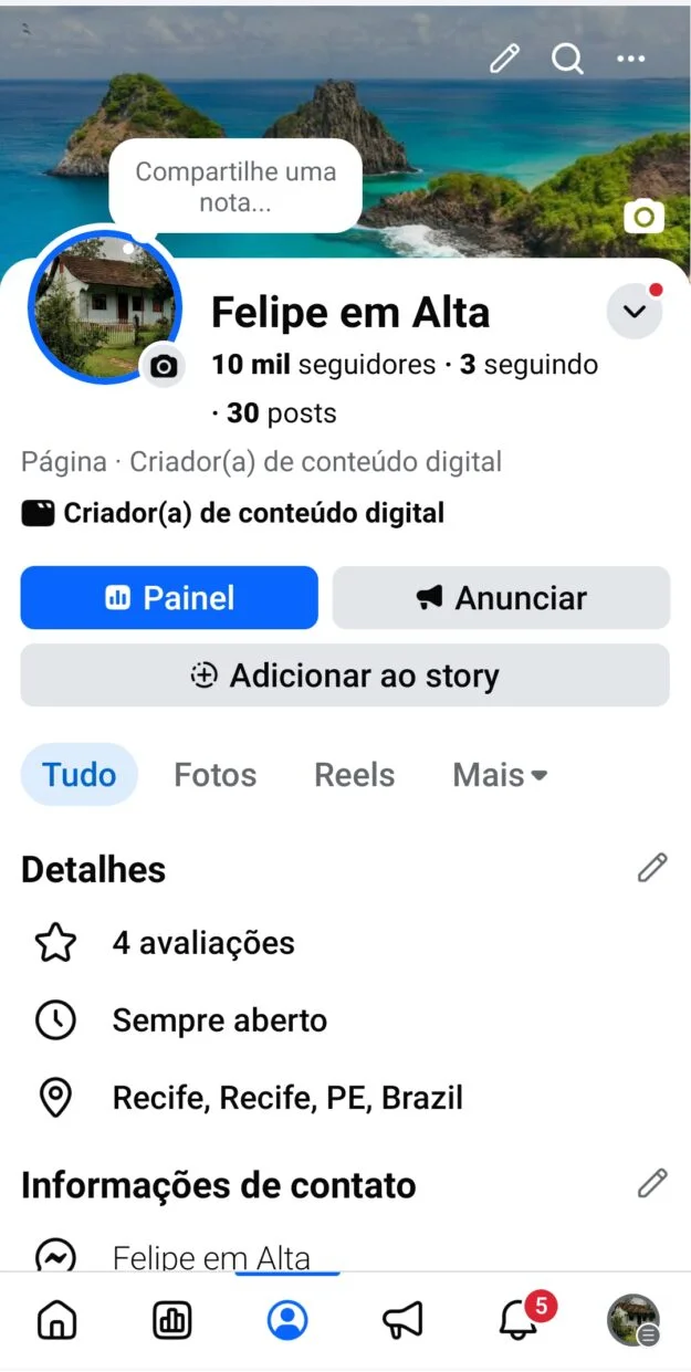 Facebook Página monetizada com — à venda
