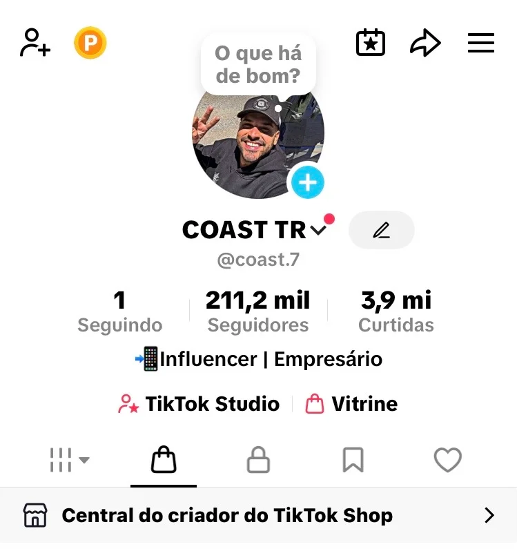 TikTok TIKTOK MONETIZADO 211 MIL SEGUIDORES TIKTOK SHOP ATIVO com 211 mil à venda