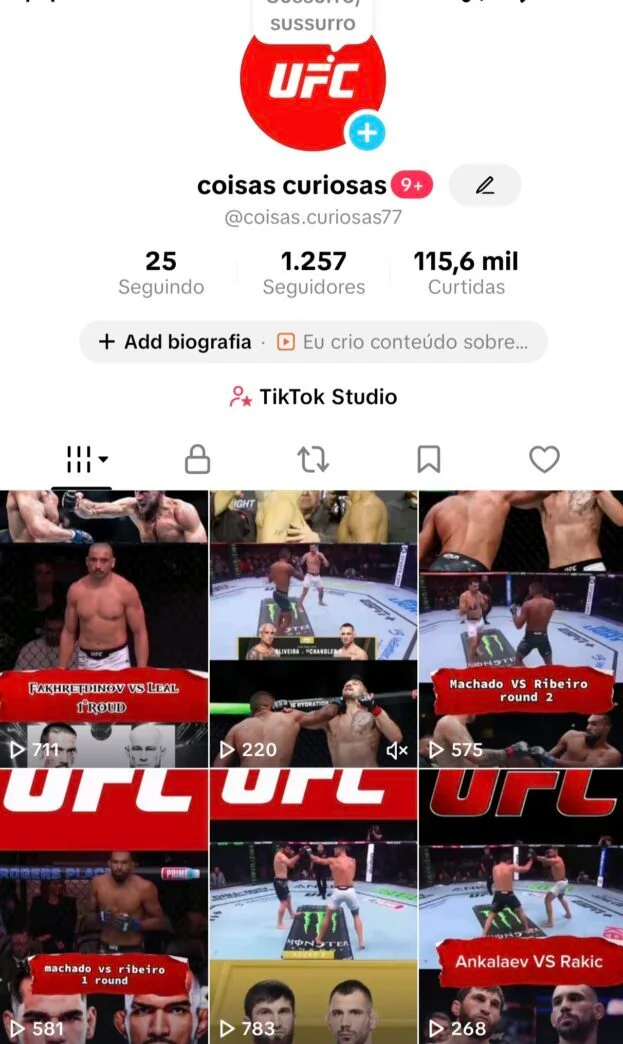 TikTok Tik Tok 1k +115k de curtidas com 1 mil à venda